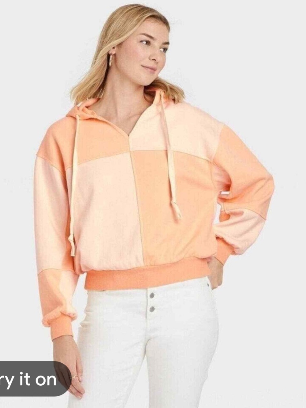 Universal Thread Two tone Peach Hoodie Sweatshirt